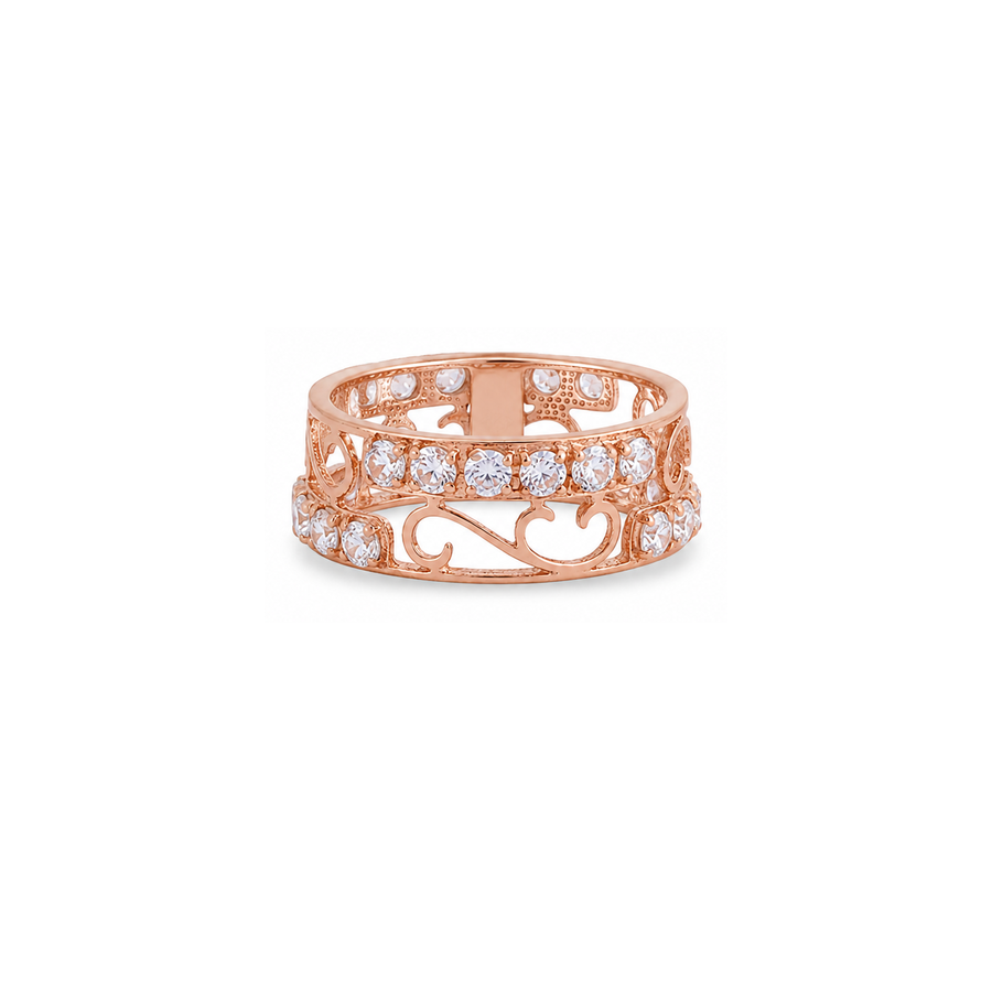 18K Gold Ring with Precioso Gemstones Design