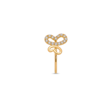 18K Gold Ring with Butterfly Wing Design