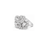 18K White Gold Ring with Adele Shiny Stones Design