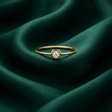 18K Gold Ring with Loving Hearts Elegant Touch Design