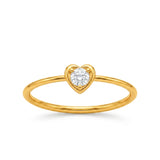 18K Gold Ring with Loving Hearts Elegant Touch Design