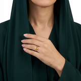 21K Gold Ring with Contemporary Design