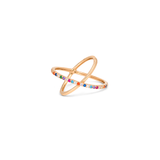 18K Gold Ring with Bold Wide Band Design