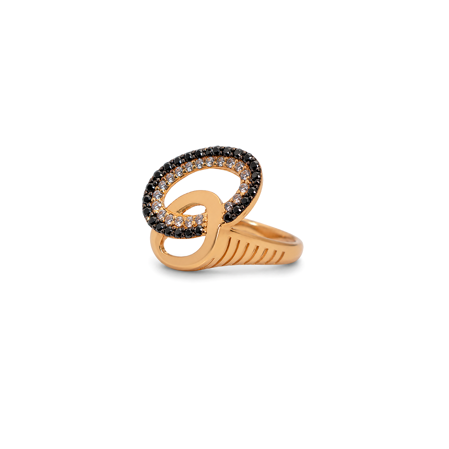 18K Gold Ring with Infinity Design