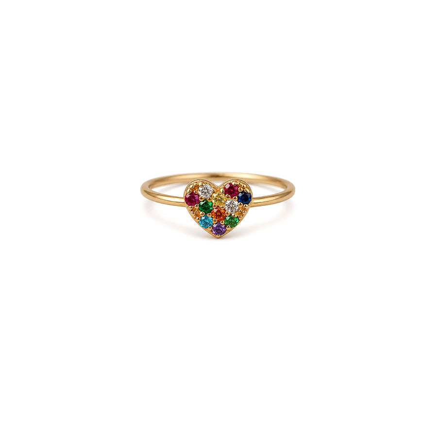 18K Gold Ring with Forever Small Design