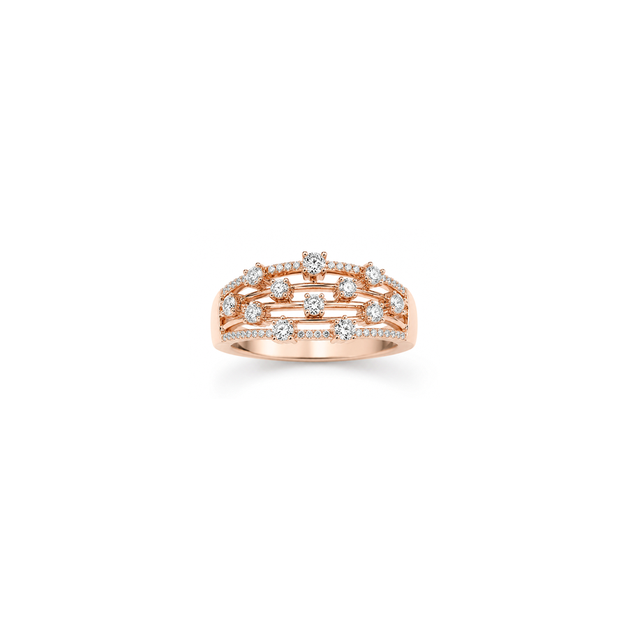 18K Gold Ring with Interlocking Small Circles Design