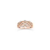 18K Gold Ring with Interlocking Small Circles Design