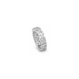 18K White Gold Wedding Band with Sleek Slim Band Design