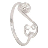 18K White Gold Ring with Anello Paved Open Design
