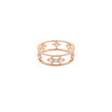 18K Gold Ring with Open Gemstones Design