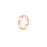 18K Gold Ring with Open Gemstones Design