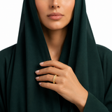 دبلة ذهب عيار 18 لافير بفصوص
