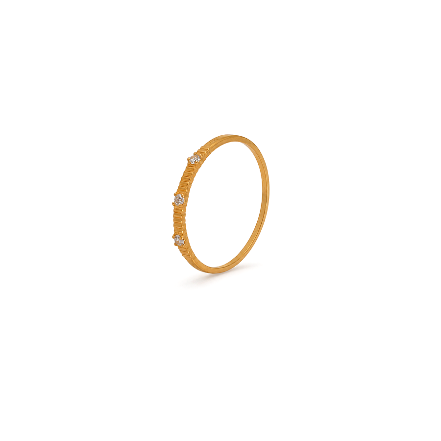 21K Gold Ring with Slim Classic Band Design