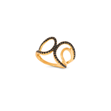 18K Gold Ring In Black