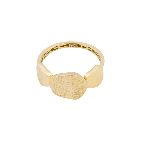 18K Gold Ring with Delicate Contemporary Design