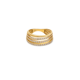 18K Gold Ring with Twisted Layers Design