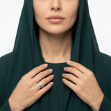 خاتم ذهب عيار 18 بتصميم عصري املس
