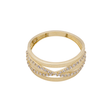 18K Gold Ring with Elegant Interlocking Design