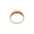 18K Gold Ring with Ribbed Edges