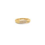 18K Gold Ring with Elegant Parallel Design