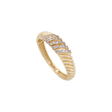 18K Gold Ring with Elegant Parallel Design