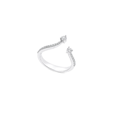 18K White Gold Ring with Contemporary Open Design