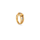 18K Gold Ring with Queen World Design