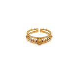18K Gold Ring with Queen World Design