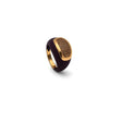 18K Gold Ring with Wide Enamel Stone Embellishments Design In Purple
