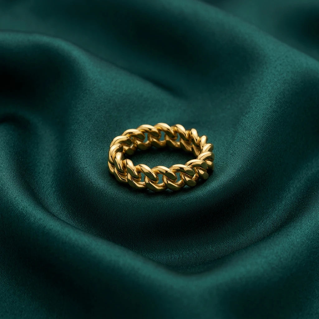 18K Gold Ring with Modern Design
