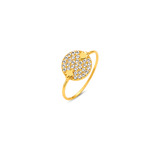 18K Gold Ring with Circle Design