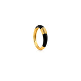 18K Gold Ring with Two-Tone Design