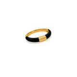 18K Gold Ring with Two-Tone Design