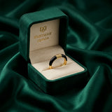 18K Gold Ring with Two-Tone Design