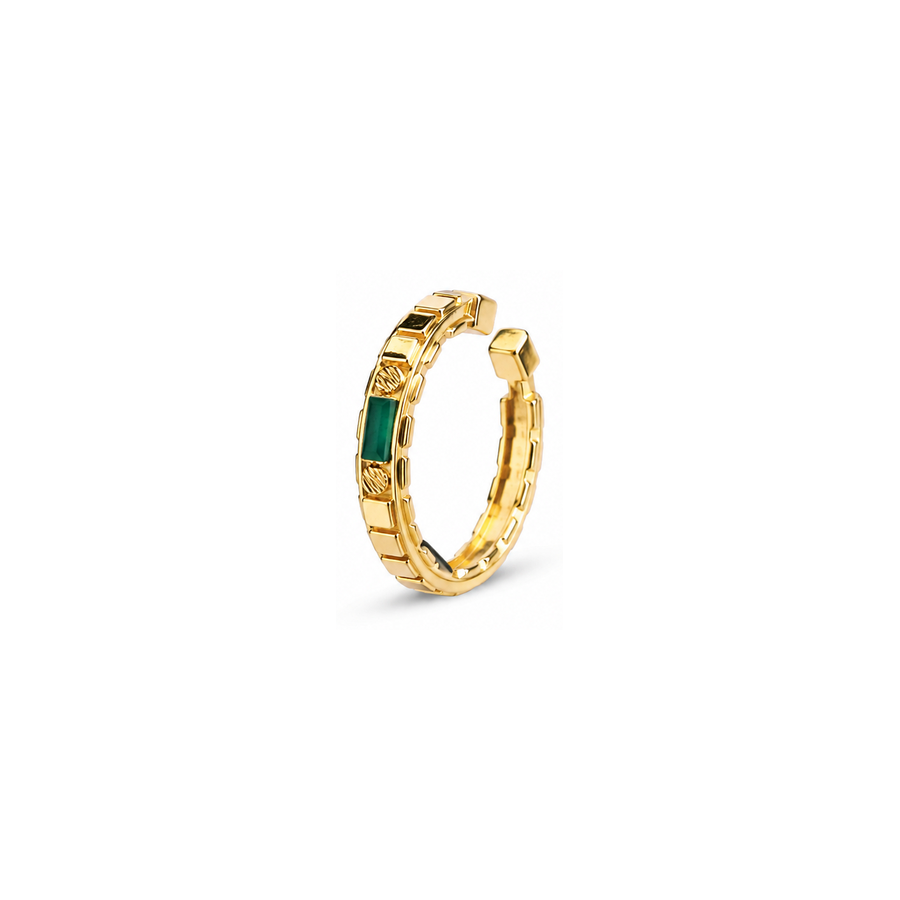 18K Gold Ring with Architectural Design