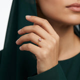 خاتم ذهب عيار 18 بحجر التوباز