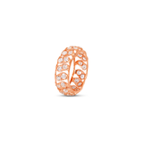 18K Gold Ring with Embellished Stones Design