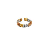 18K Gold Ring with Double Row Design