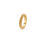18K Gold Wedding Band with Braided Design