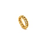 18K Gold Wedding Band with Ropes Design