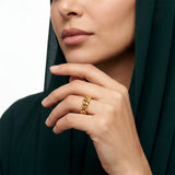 18K Gold Wedding Ring with Ropes Authenticity Design