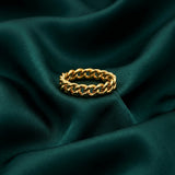 18K Gold Wedding Ring with Ropes Authenticity Design