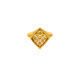21K Gold Ring With Small Circles Design