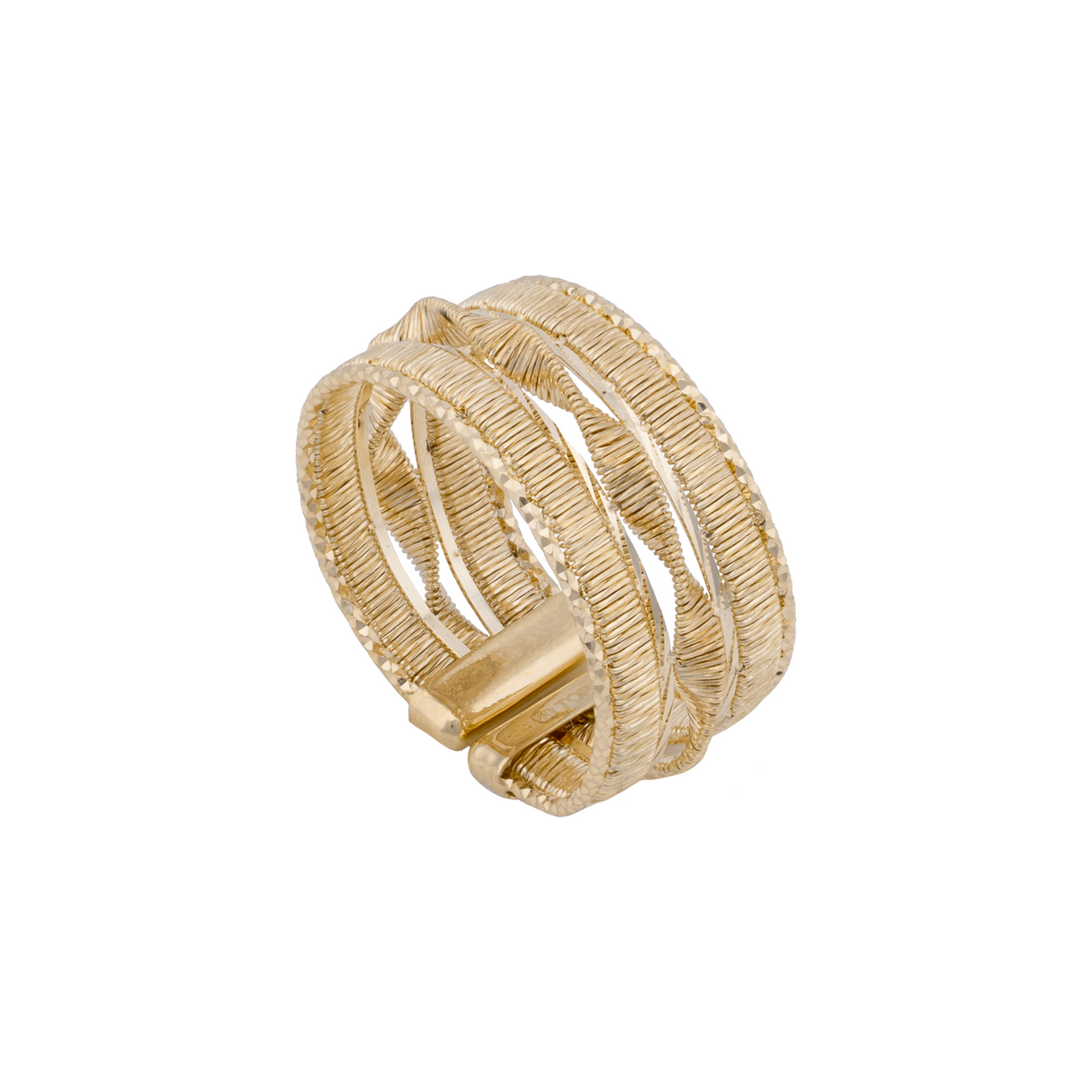18K Gold Ring with Ornate Design