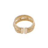 18K Gold Ring with Ornate Design