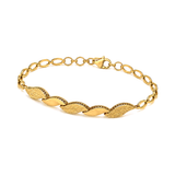 18K Bracelet with Sequential Leaves Design