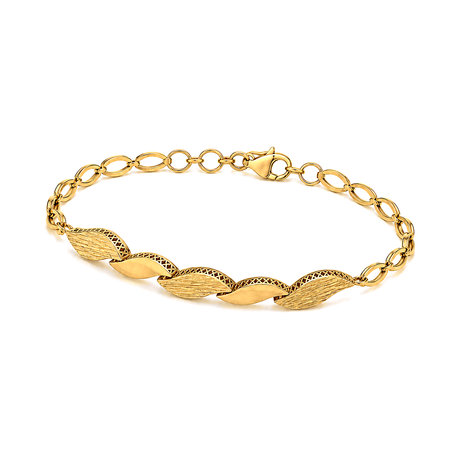 18K Bracelet with Sequential Leaves Design