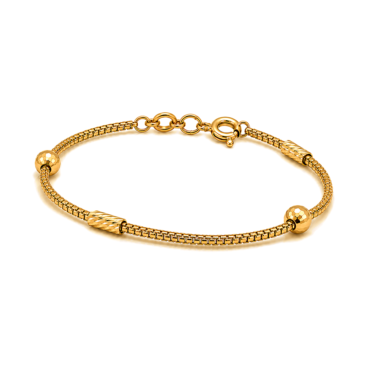 18K Bracelet with Bright Look Design
