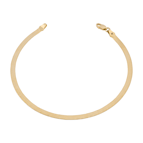 18K Gold Fluid Chain with Smooth Flat Design