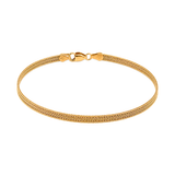 18K Gold Chain Bracelet Interlocking Links Design